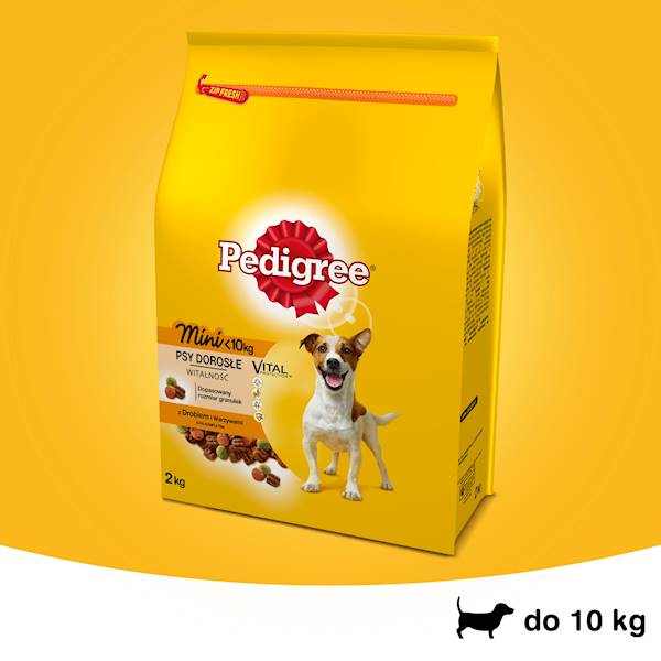 PEDIGREE MINI 2kg z DROBIEM *