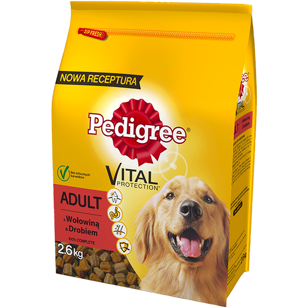 PEDIGREE 2,6kg WOŁOWINA/DRÓB *