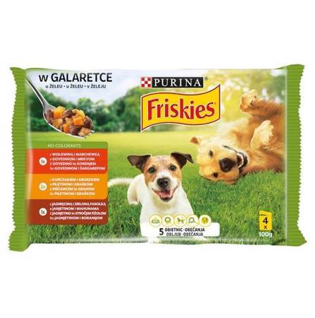 FRISKIES PIES 100gx4 KUR&WOŁ&JAG