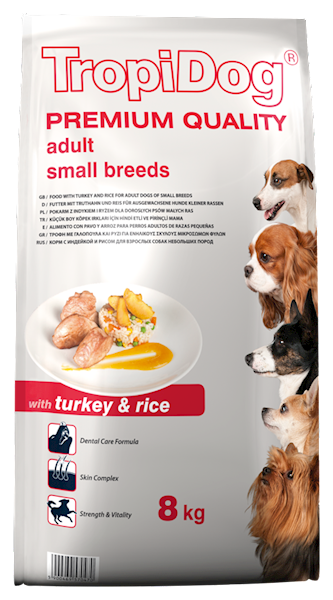 TROPIDOG PREMIUM adult mini turkey&rice 8kg