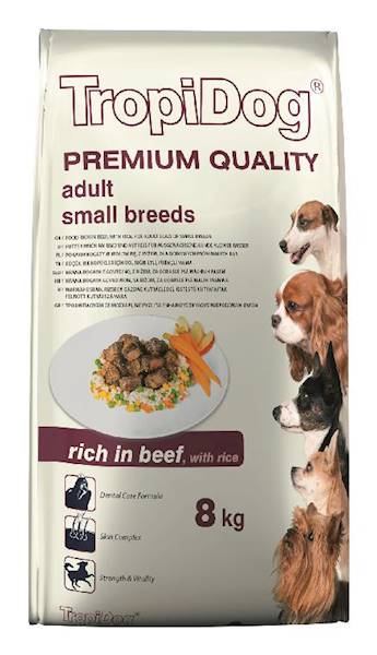 TROPIDOG PREMIUM adult mini beef&rice 8kg
