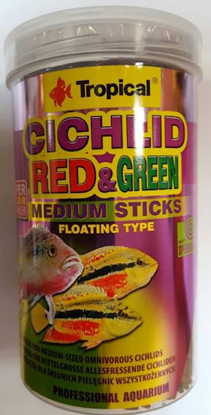 CICHLID RED&GREEN medium sticks 1000ml/360g
