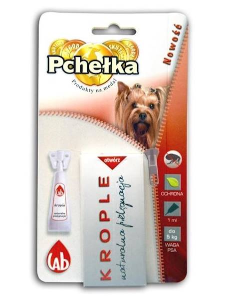 PCHEŁKA-KROPLE pies do 5kg 1ml