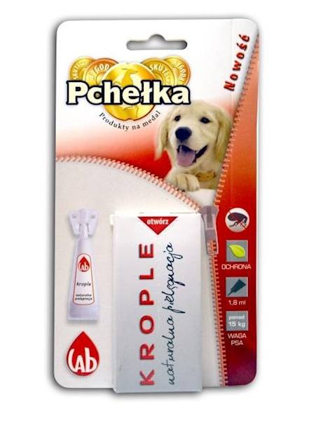 PCHEŁKA-KROPLE pies pow. 15kg 1,8ml
