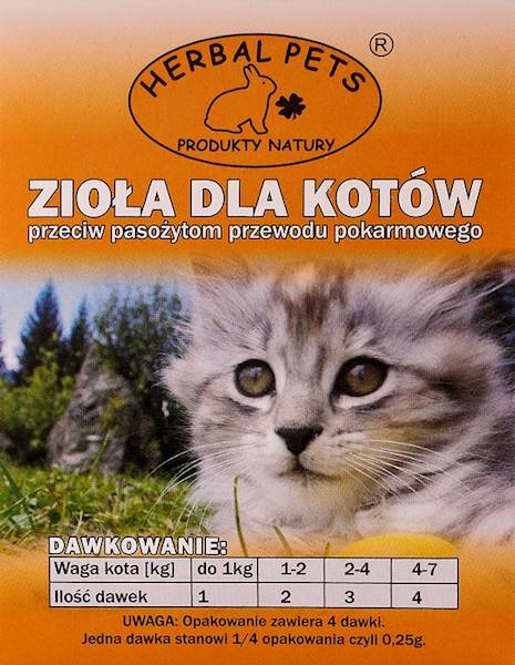 PETS ZIOŁA P/PASOŻYTOM 1g-kot