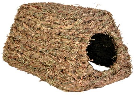 DOMEK Z TRAWY DLA GRYZONI 28x18x13cm
