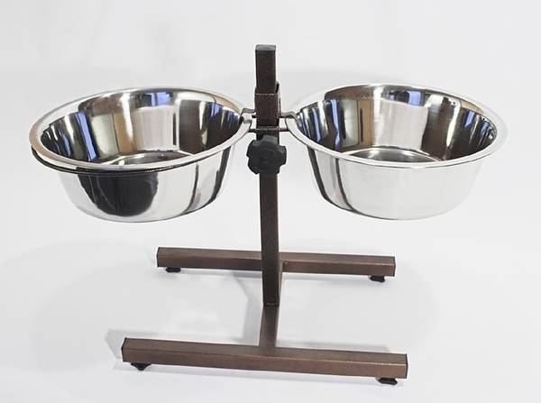 STOJAK Z MISKAMI REGUL. 2,8L (25cm)