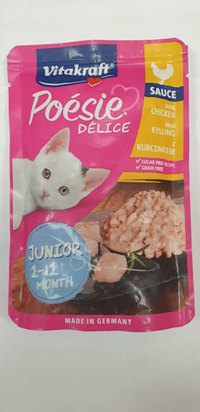 VITAKRAFT POESIE JUNIOR sasz.KURCZAK 85G/KOT