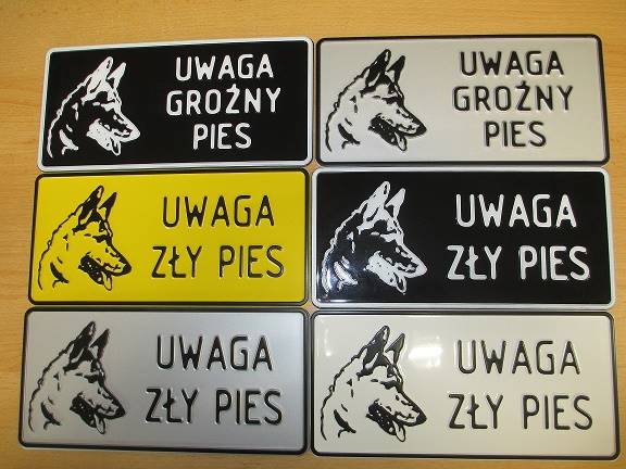 TABLICA UWAGA PIES MAŁA II