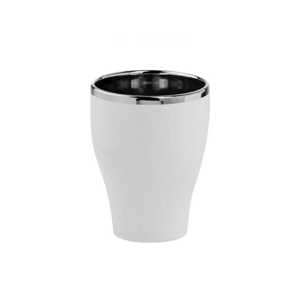 31.039.18 doniczka - white&silver