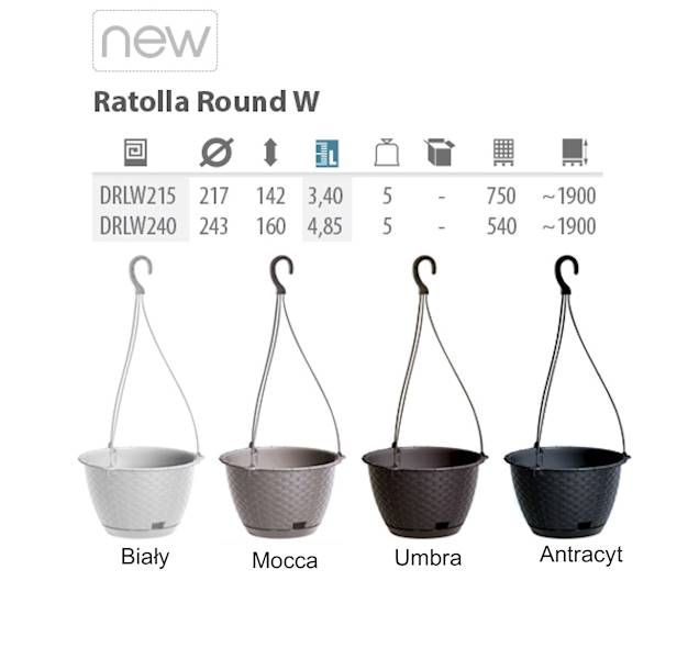 DONICZKA WISZĄCA RATOLLA ROUND DRLW215 UMBRA