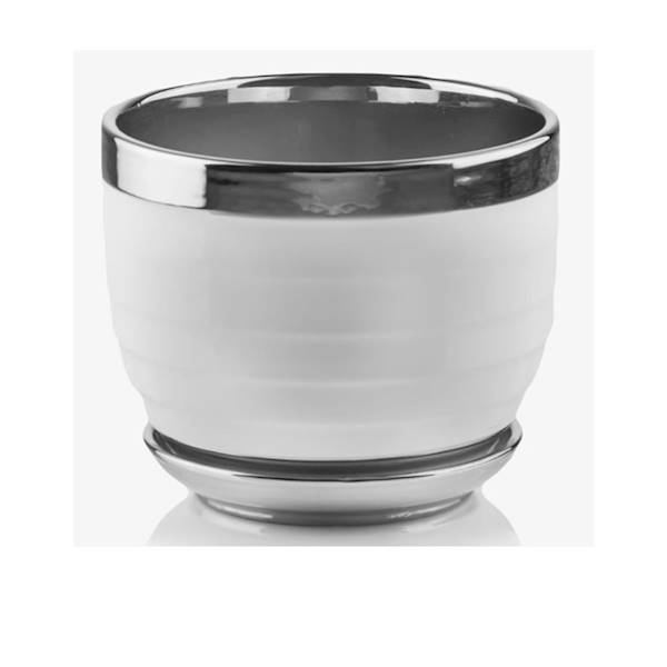 43.047.14 DONICA Z PODST.- WHITE & SILVER