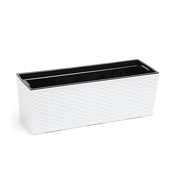 KWIETNIK BEGONIA 190x560 RATTAN BIAŁY