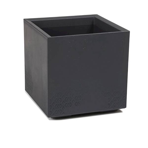 KWIETNIK KARO 400x400x400 BETON RECYCLED ANTRACYT