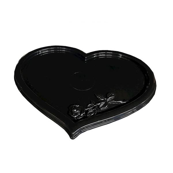 PODKŁADKA POD ZNICZE SERCE czarny