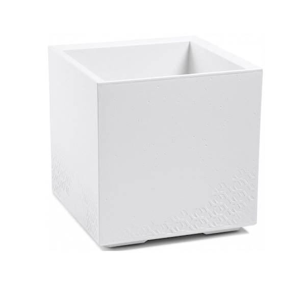 KWIETNIK KARO 400x400x400 BETON RECYCLED BIAŁY