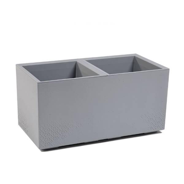KWIETNIK KARO 800x400x400 BETON RECYCLED SZARY