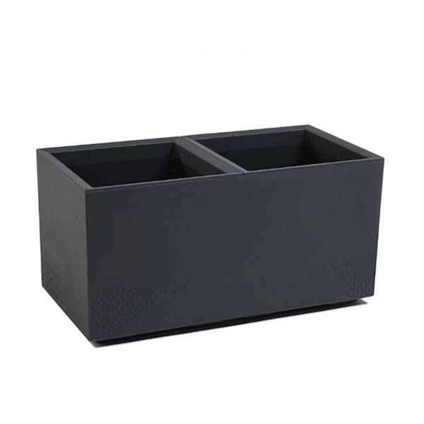KWIETNIK KARO 800x400x400 BETON RECYCLED ANTRACYT