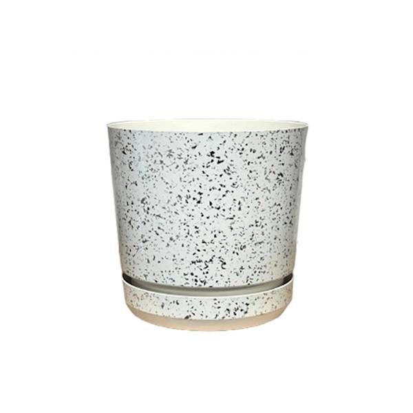 DEKOR DONICZKA 21 CM marmur biały