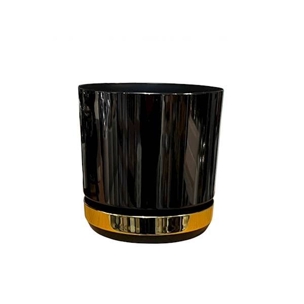 DEKOR DONICZKA 16CM czarny-złota podstawka