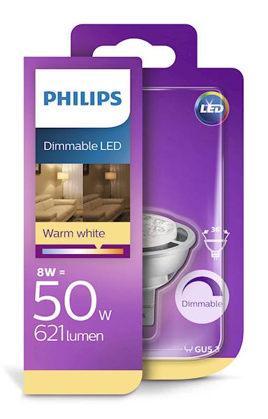 Żarówka LED Philips GU5.3  621 lm ciepła