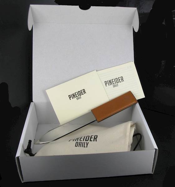 PINEIDER-DAILY LETTER OPENER-BRĄZ-CUOIO