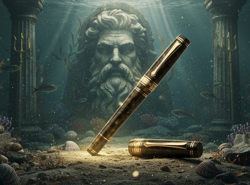 NETTUNO-PIÓRO SUPERBA GREEN STEEL NIB