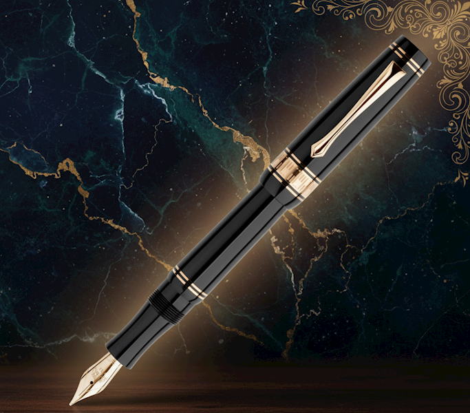 NETTUNO-PIÓRO SUPERBA BLACK STEEL NIB