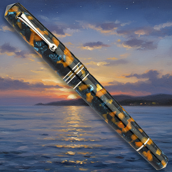 LEONARDO-PIÓRO "MZG"IN CREPUSCOLO MARINO SILVER TR