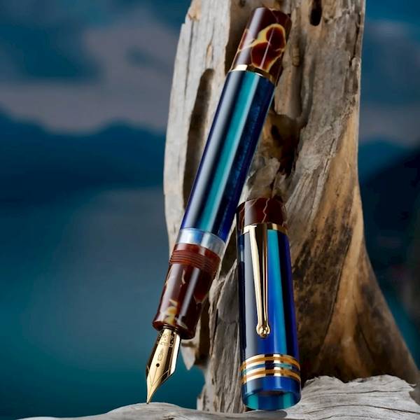 DELTA-PIÓRO"LAGO DI COMO", CELLULOID L.E.88, 14KT 