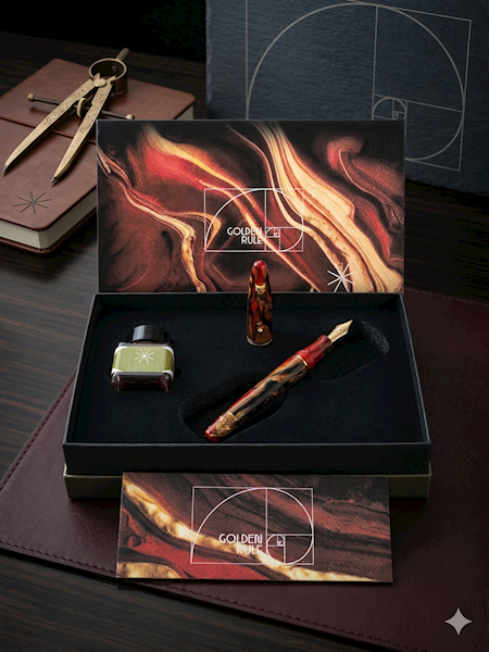 MAIORA PIÓRO GOLDEN RULE STEEL NIB, GOLD TRIMS