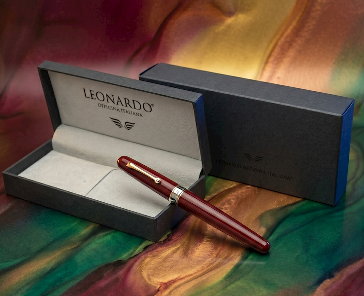 LEONARDO-PIÓRO-VIRTUOSA BURGUNDY GOLD TRIMS