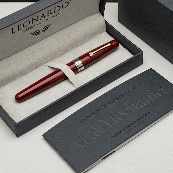 LEONARDO-PIÓRO-VIRTUOSA BURGUNDY GOLD TRIMS