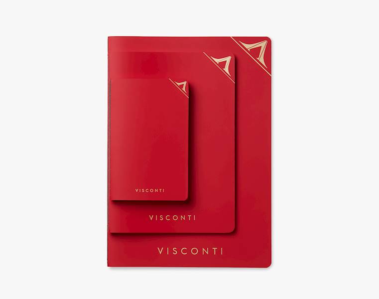 VISCONTI KQ02-NOTEBOOK RED 145x210mm