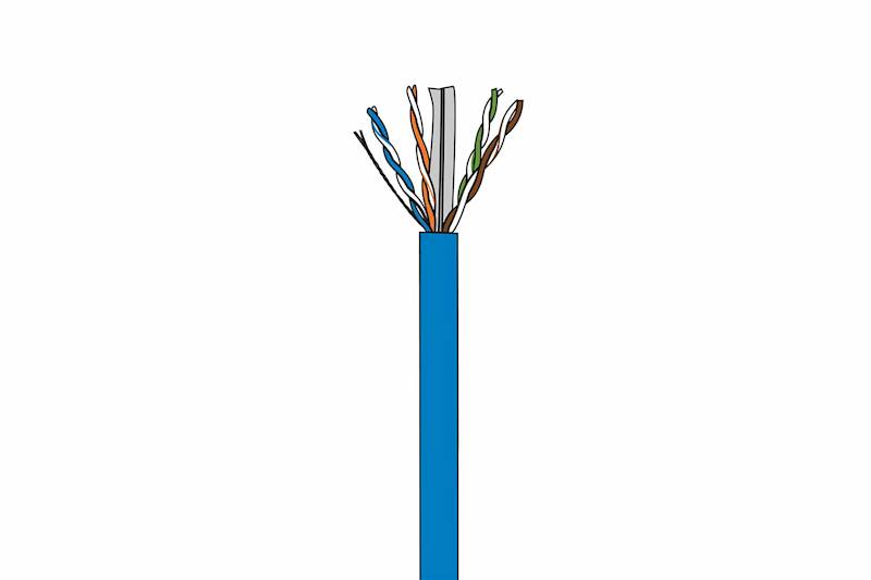AFL Kabel skrętka C6 U/UTP LSZH niebieski Dca-s2-d2-a1 23AWG