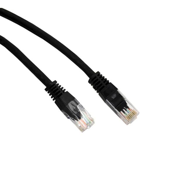 Patchcord C5e UTP 1,0m czarny