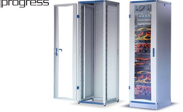Szafa stojąca Tecno 42U 800/1000 z cokołem 100mm szara RAL 7035