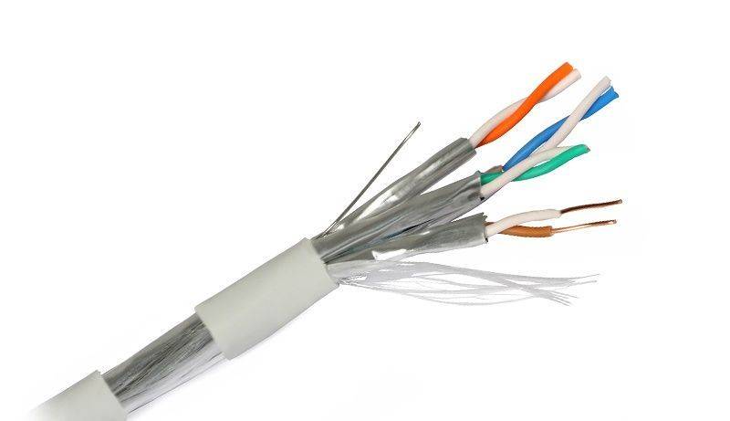 AFL Kabel skrętka C6A S/FTP 23AWG LSZH biały