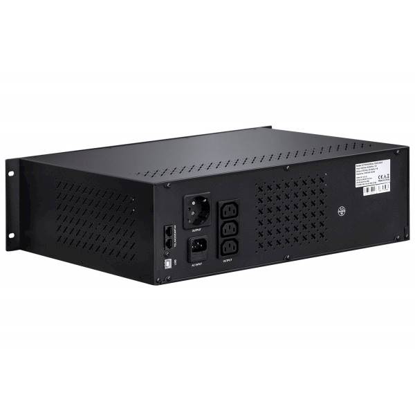 19" UPS POWERBox 1200VA 3xIEC C13, 1xSchuko