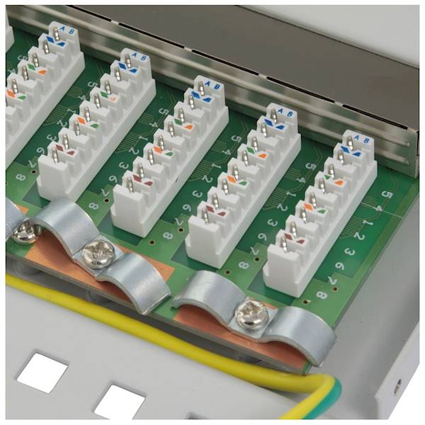 10" Patch panel naścienny 12xRJ45 kt.5e ekranowany