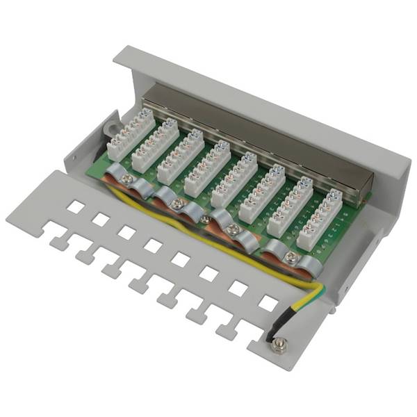 10" Patch panel naścienny 12xRJ45 kt.5e ekranowany