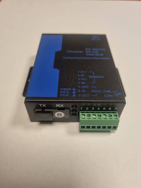Konwerter RS232/422/485 modem SC jednomodowy WDM B 20km