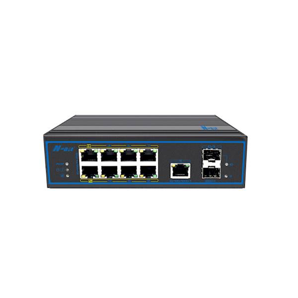 Mediakonwerter przemysłowy NIE8083GPE(30W) 8x10/100 RJ45PoE30W+1x10/100/1000RJ45+2xSFP bez zasilacza