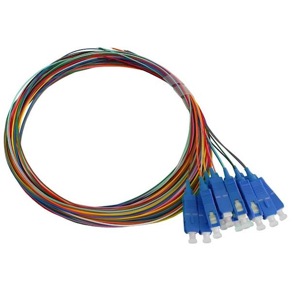 AFL Pigtail SC/PC SM 9/125 OS1/OS2 900um 2m opak.12 szt. multikolor jednomodowy EASY