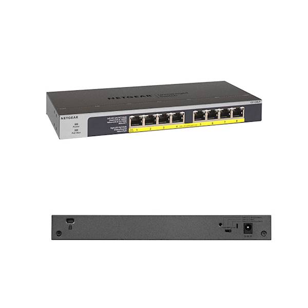 NETGEAR Switch GS108PP-100E 8x10/100/1000 PoE+ 120W Rack