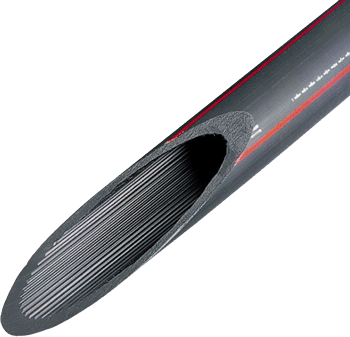 PE Rura osłonowa do kabli optotelekomunikacyjnych RHDPE 40/3,7wp black/red