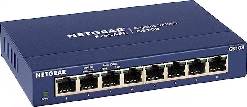 NETGEAR Switch GS108GE 8 x 10/100/1000 Ethernet