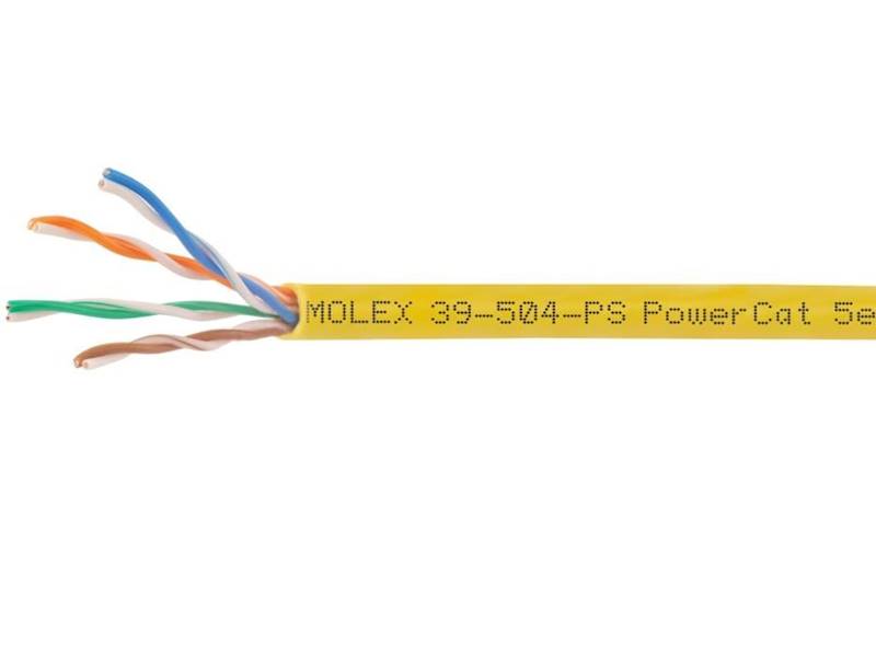 MOLEX Kabel U/UTP PowerCat 5e PVC 305m Żółty