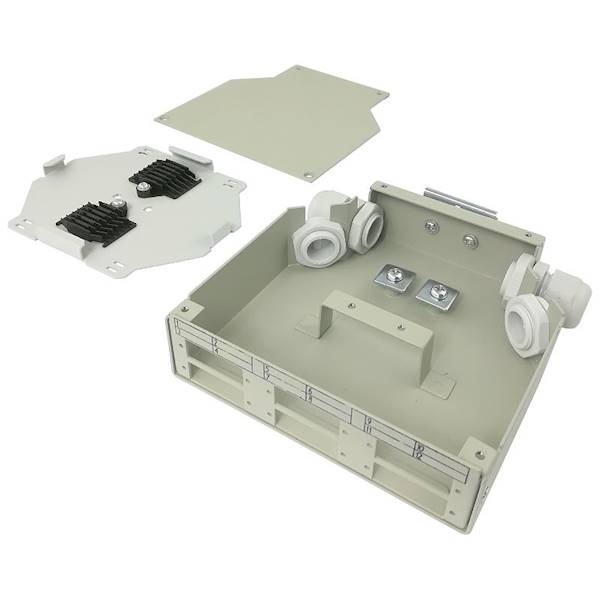 Przełącznica światłowodowa na szynę DIN, 6x SC duplex / LC quad
