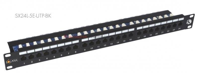 19" Patchpanel Solarix C5e FTP 24xRJ-45